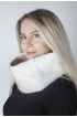 White mink fur neck warmer 